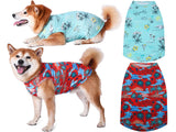 Y-blue Dog Summer Cooling Shirts,Sun Protection Quick Dry Mesh Breathable Medium Tee-Shirt,Red+Blue M