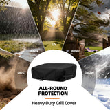 NOELIFE Grill Cover for Blackstone 17 inch Tabletop Griddle Without Hood, Griddle Accessories for Blackstone 17, Propane Fuel Cylinder Can Be Covered Completely, Waterproof and Windproof (Cover Only)
