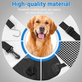 Wellbro Dog Car Backseat Barrier, Padded and Durable Nylon Net Pet Barrier, Vehicle Travel Dog Fence with 2 Mesh Windows, for Safe Driving, Easy to Install and Adjust for All Cars