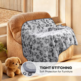 Luciphia Premium Soft Dog Blanket for Small Medium Large Dogs Washable 300GSM Fluffy Warm Fleece Puppy Cat Paw Print Pet Flannel Pcs2 Grey Paw XL(57"x40")