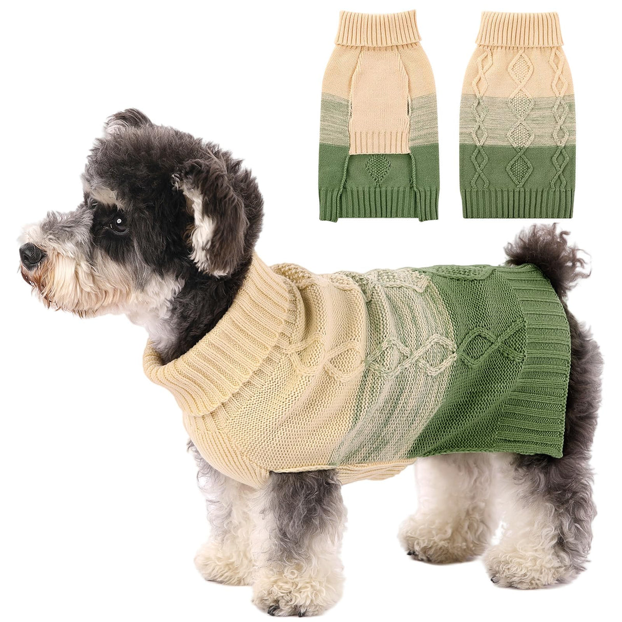 ASENKU Warm Dog Sweater for Small Medium Dogs,Pet Sweaters for Fall Winter Dog Clothing,Thicked Pullover Puppy Cat Turtleneck Sweater for Doggie Chihuahua Clothing