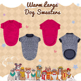 Rypet 2 Pack Large Dog Sweaters for Winter Dog Classic Knitwear Sweater Soft Thickening Warm Dogs Clothes for Medium Large Dogs