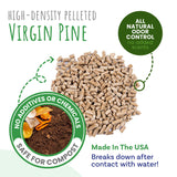 Small Pet Select Pine Pellet Bedding 8lb, Litter Pellets for Rabbit, Guinea Pig, Hamster, Bunny and other Small Animals, Made in USA, 8lb