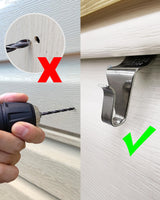 NACETURE Vinyl Siding Hooks 20 Pack Heavy Duty Siding Clips Vinyl Siding Hanger for Hanging on Patio, No Hole Need Command Outdoor Hook Hang to Decor Wreath Things