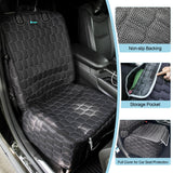 Meginc Front Seat Covers for Cars,Waterproof Car Seat Protector with Side Flaps 600D Fabric Front Seat Dog Cover for Trucks Vans SUVs Sedans, Non Slip Scratch Proof Seat Covers for Dogs in Car