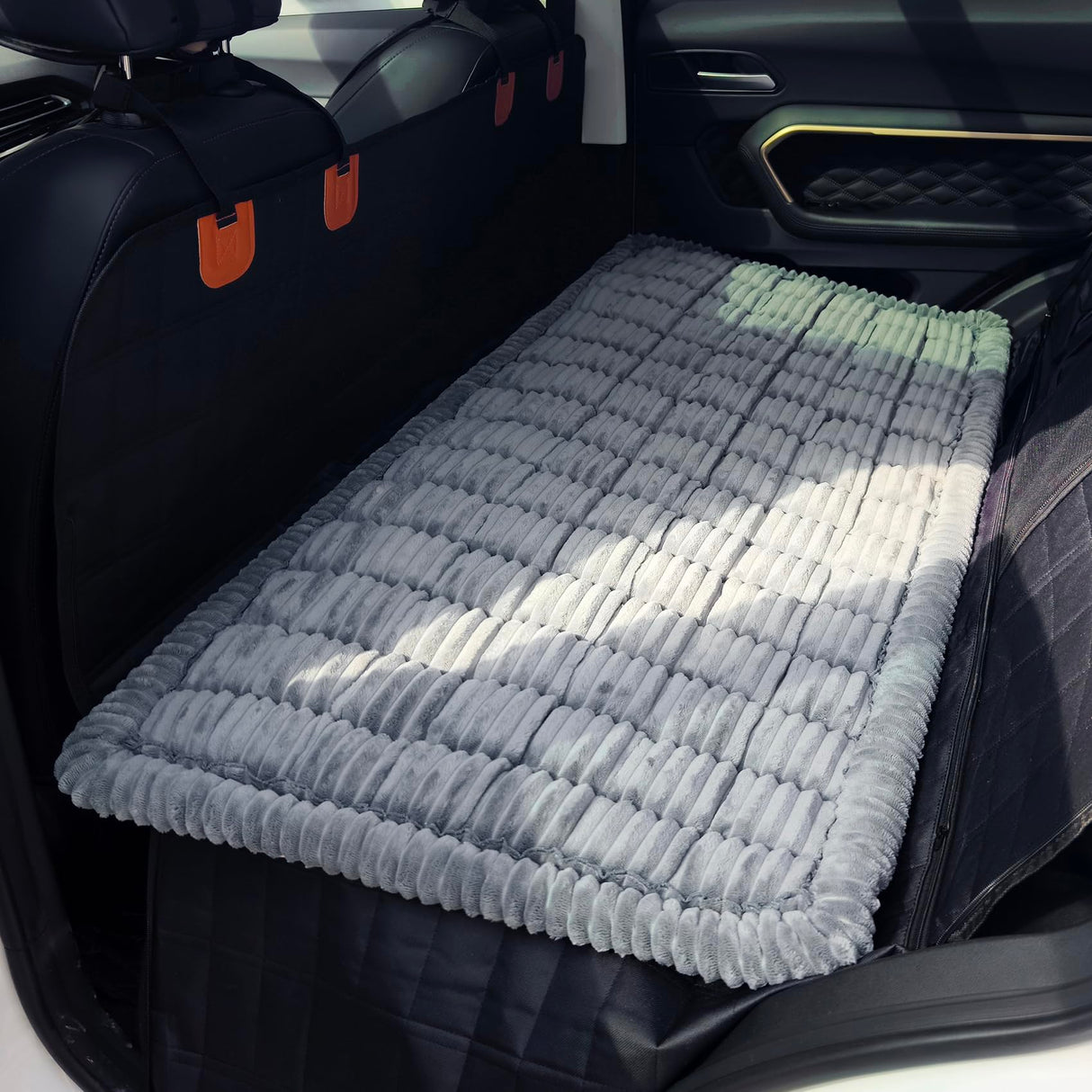 HOMEREFROM Dog Bed for Car, Backseat Pet Bed Mat, Dog Seat Cover for Car Back Seat, Non-Slip Travel Pet Mat, Fit for Backseat Extenders and Seat Covers (Bluegrey, 24.8x54inch)