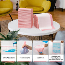 Load image into Gallery viewer, Pet Toilet Training Pads 100Count Disposable Puppy Pee Pads 18" x 13" for Dogs, Ultra Absorbent|Quick Dry|Leak-Proof Pet Potty Pads for Dog, Cat, Rabbits and Guinea Pigs (Pink)
