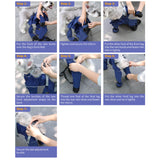 Waterproof Dogs Boots Anti Slip with Reflective Straps, Pets Boots with Suspenders for Snow and Rain Days Small to Medium Dogs, One-Piece Design Paw Protectors for Walking Grassland, Blue (L)