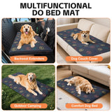 Anti-Scratch&Chewers Dog Car Seat Protector with Soft&Durable Vegan Tech Fabic, Waterproof Pet Bed or Back Seat Cover for Dogs, Easy Wipe-Clean and Versatile for Travel,Home,Outdoor (Gray,51‘’×24‘’)