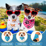 Bunnycool 72 Pcs Dog Bandanas Tie Set Cute Bulks Pet Scarves with Paw Cat Pattern Adjustable Cute Dog Triangle Scarfs Neck Ties for Holiday Birthday Accessories