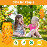 Wasp Traps Outdoor Hanging, Wasp Repellent for Indoor/Outdoor, Carpenter Bee Trap for Outside, Insect Trap, Yellow Jacket Trap, Bee Killer, Fake Wasp Nest&Paper Wasps -2 Pack 4 Sticky Boards(Orange)