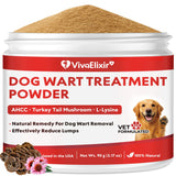 Dog Wart Remover - Turkey Tail Mushroom for Dogs - Lipoma Treatment for Dogs - Lumps and Bumps Supplement - Immune Support with L-Lysine, Zinc, Taurine, Selenium, Anthocyanins