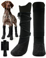Dog Shoes Boots for Medium Dogs, Pet Boots & Paw Protectors for Winter Snowy Day with Adjustable Straps for Walking Running Hiking Outdoor Pet Booties Shoes Socks（Black,L