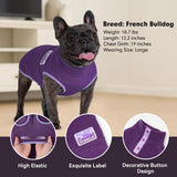 cyeollo Fleece Dog Sweater, Pullover Dog Fleece Jacket Turtleneck Sweatshirt Stretchy Vest Warm Lightweight Winter Clothes for Small Dogs, Purple L