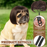 FineCheer 6 Pcs Funny Dog Wig for Cat and Dog Role Playing Wigs with Hairpin Glasses and Adjustable Elastic Band Pet Wigs and Pet Costumes for Small, Medium & Large Pets Accessories(Classic)