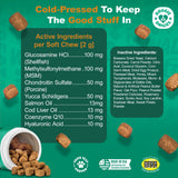 Doggie Dailies, Hip and Joint Supplement for Dogs, Glucosamine Chondroitin, Premium Hip and Joint Chews for Dogs All Breeds & Sizes, Dog Vitamins and Supplements, (Peanut Butter) 225 Chews
