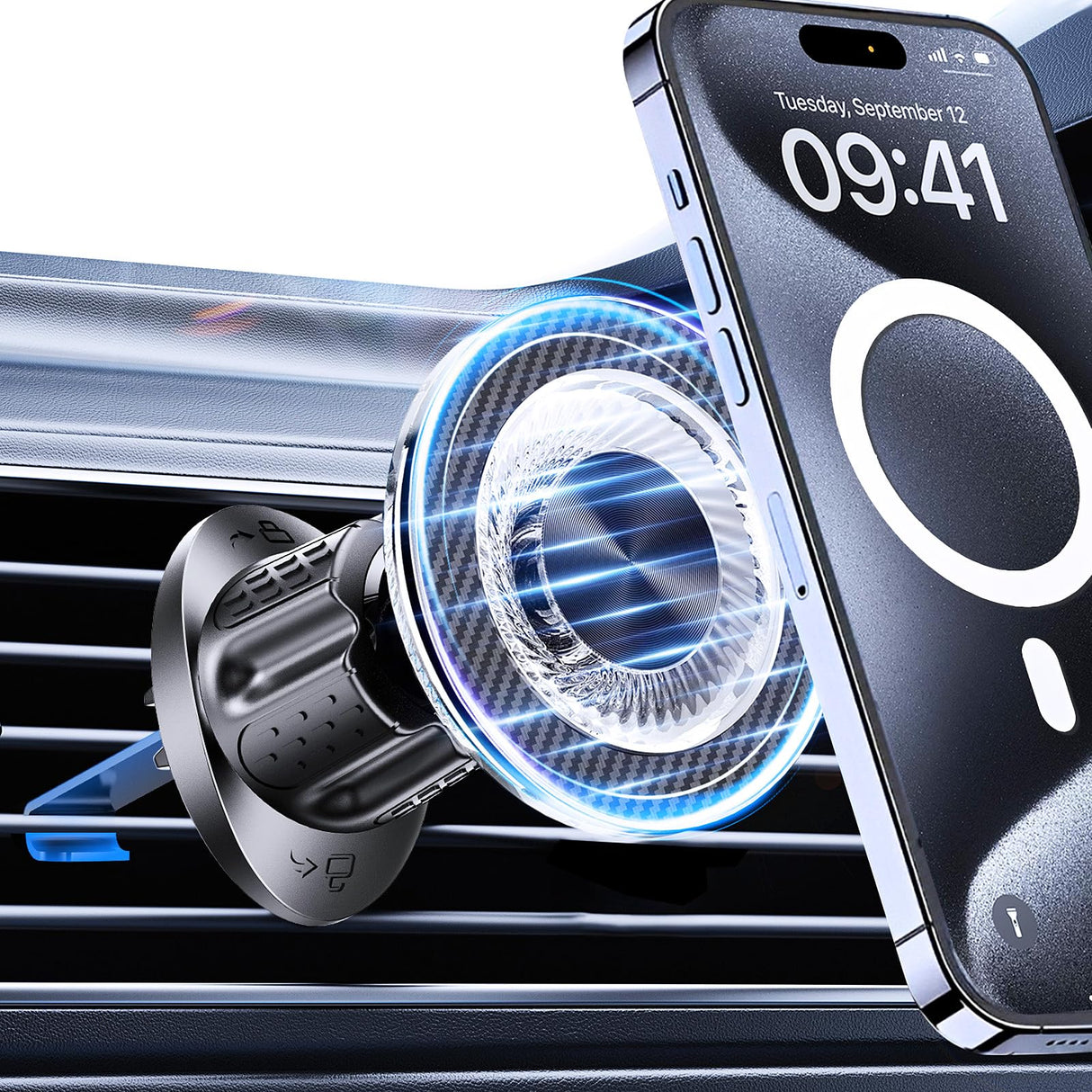 MagSafe Car Mount,【22 N55 Super Magnets】 Magnetic Phone Holder for Car Air Vent, Cell Phone Mount Car Accessories Compatible with iPhone 17 16 15 14 13 12 Pro Max
