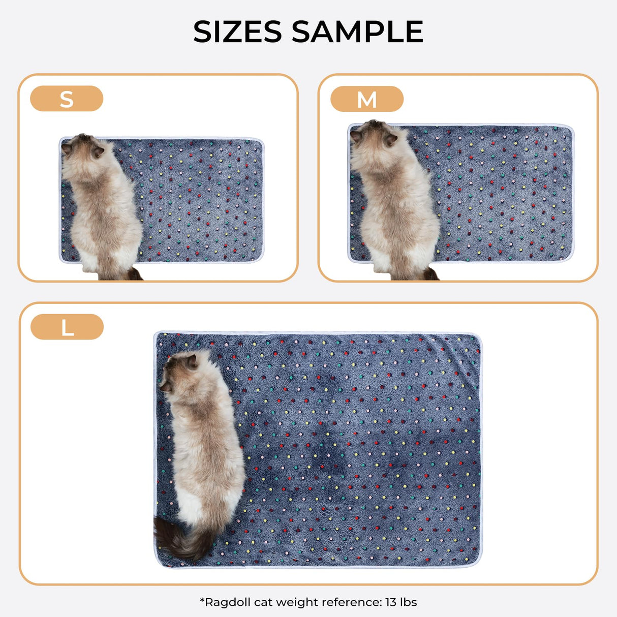 Luciphia 1 Pack 3 Blankets Super Soft Cute Dot Pattern Pet Blanket Flannel Throw for Dog Puppy Cat Medium(30x20), Blue
