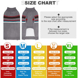 PAWCHIE Dog Sweater - Warm Coat Turtleneck, Stretchy Knitted Dog Outfit with Leash Hole, Grey S - Small to Large Doggy Puppy Cat