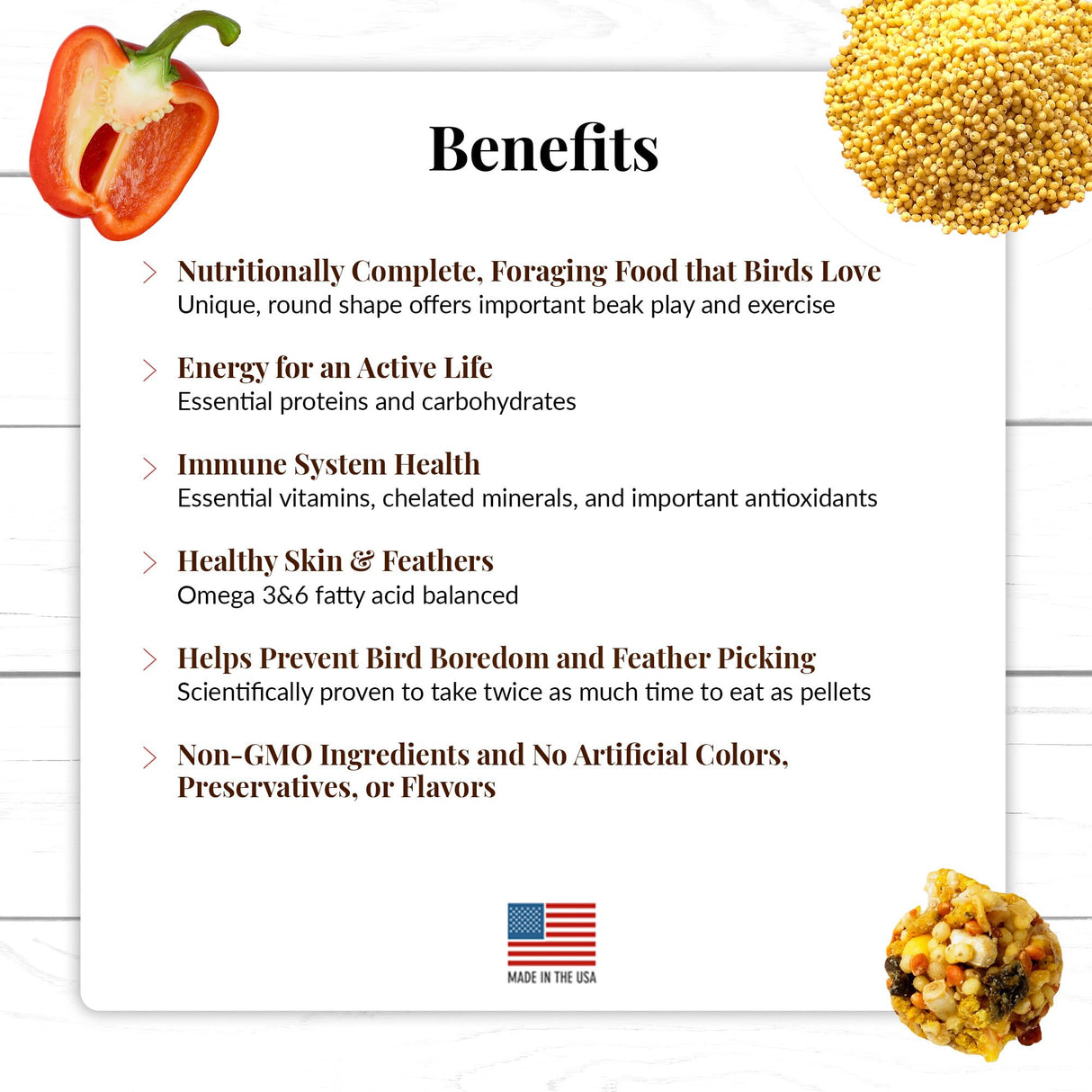 LAFEBER'S El Paso Nutri-Berries Pet Bird Food, Made with Non-GMO and Human-Grade Ingredients, for Small Birds, 10oz (Pack of 2)