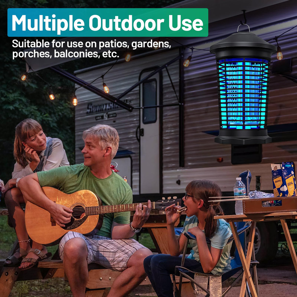 Bug Zapper Outdoor, Mosquito Zapper Indoor with 4000V High Powered, Electric Fly Zapper, Mosquito Killer Traps for Home, Kitchen, Backyard, Patio