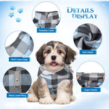 4 Pieces Winter Fabric Dog Sweater with Leash Ring Soft Fleece Vest Dog Clothes Plaid Camouflage Warm Puppy Jacket Pullover Clothes for Small Cat Puppy Chihuahua(XXX-Large)