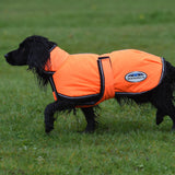 WeatherBeeta ComFiTec Reflective Parka 300D Deluxe Dog Coat, Orange, 14"