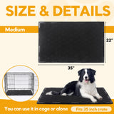 HOMBYS Chew Proof Dog Bed Mat with 14 Metal Rivets - Indestructible Kennel Pad for Teething Puppies & Aggressive Chewers, Durable Waterproof Crate Mat for Medium Dogs, 35" x 22" (Indoor/Outdoor Use)
