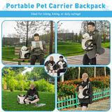 ETIAL Pet Dog Cat Carrier Front Chest Backpack, Hands Free Cross Shoulder Sling Bag with Padded Bottom & Safety Strap for Puppy Kitten Travel Hiking and Outdoor Use (8-18lbs,Grey)