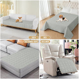 ZNSAYOTX Ultimate Cozy Blankets (82"x120") 100% Waterproof Bed Mat Blanket for Dog Pets, Couch Sofa Protector with Non-Slip Back Washable Durable, Pee Scratch Proof Easy to Clean (Light Grey)