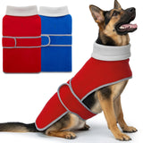 Dog Coat 2 Pack, Turtleneck Fleece Pet Winter Jacket for Cold Weather, Warm Dog Clothes Sweater Outdoor Indoor for Small, Medium, Large & XL Dogs (M-XXL)