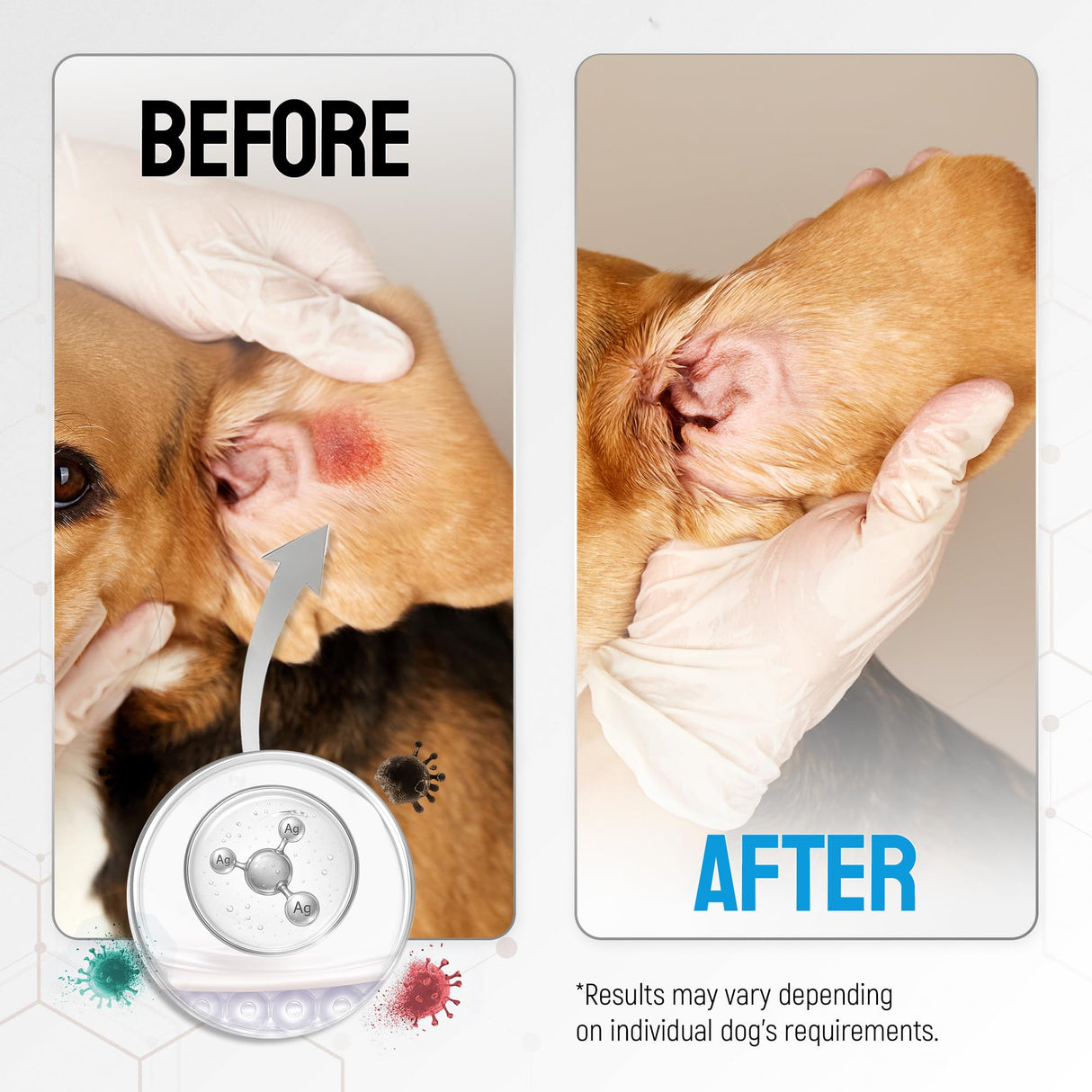 Silver Dog Wound Spray Helps with Hot Spots, Irritations, Bites, Burns, Rashes, Itch, Scratching – Better Use with a Dog Cone to Stop Licking – Safe for Large and Small Breeds – 4 oz