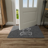 AROGAN Indoor Door Mat Entryway Rug Traps Mud and Water, Chenille Doormat for Muddy Shoes and Dog Paws, Machine Washable Doormat, Front Door Mat, Busy Area Dog Rugs for Floors, Entrance, 20x32 Grey