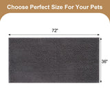 Amyracel Absorbent Dog Door Mat for Muddy Paws, 72" x 36" Non Slip Washable Door Mat Indoor Entrance, Quick Dry Chenille Pet Entry Rugs for Entryway Indoor, Grey