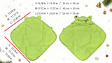 IOICYBF Dog Hooded Bathrobe Towel, Fast Drying Bath Towel Absorbent Warm Blanket Green M