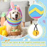 Soulchen Cute Easter Dog Costume Adjustable Egg Dog Shaped Hat Headwear for Easter Party Pets Cats Festive Bunny Ears Decorative Accessory for Puppy Holiday Dress up(Large)