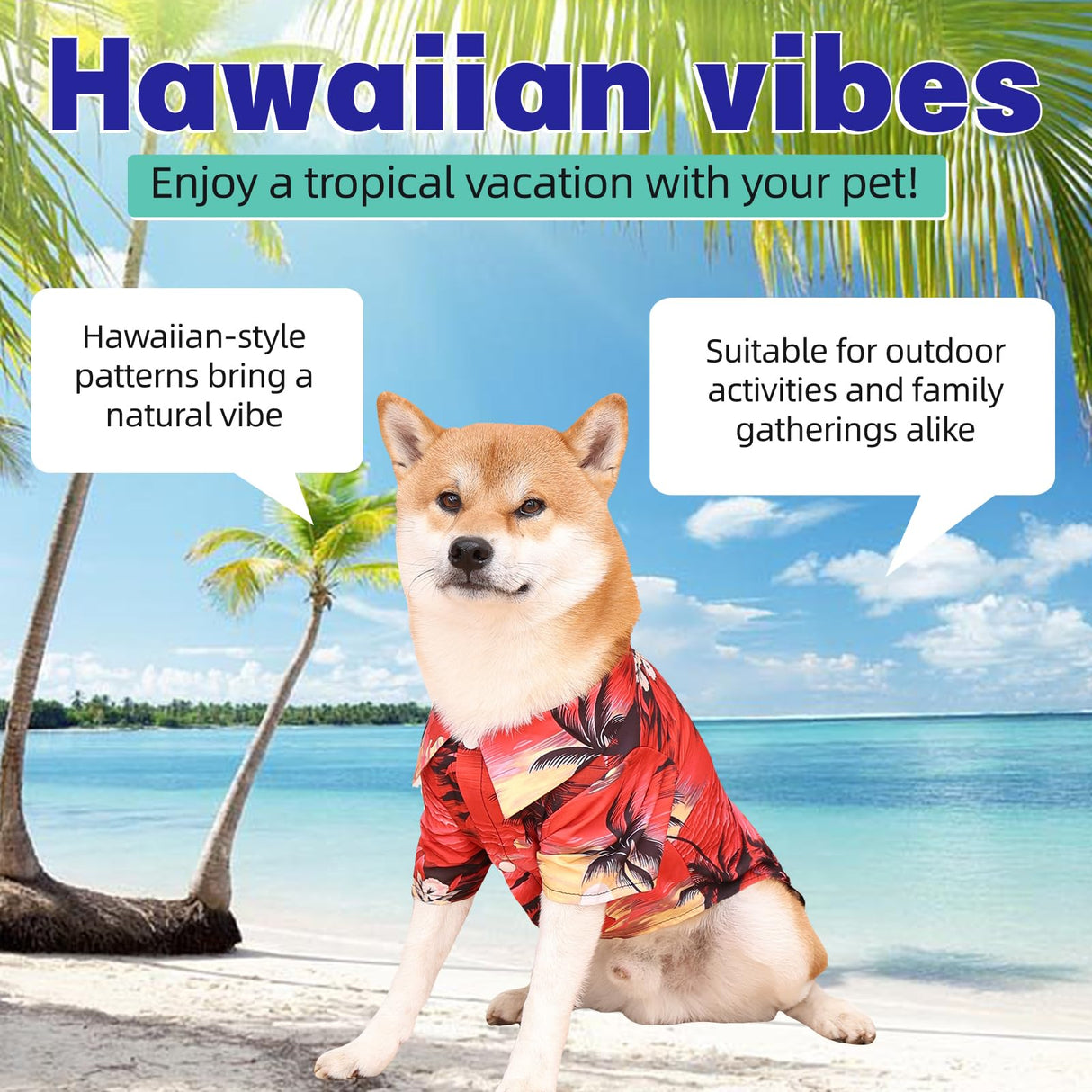 Harbyel Dog Shirts Hawaii Dog Clothes for Small Medium Large Dogs Owner and Pet Shirts are Sold Separately