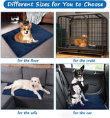 Dog Crate Pad(30"x 48"), Mats for Sleeping, Breathable Crate Bed Pad,Dark Colored to Hide Stains, Navy