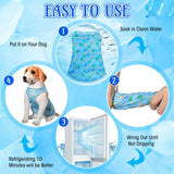 Dansydaisy 5 Pack Dog Cooling Shirts Quick Dry Vest Mesh Breathable Instant Cooling Dog Vest Lightweight Summer Beach Hawaii Jacket Collar for Outdoor Walking Hunting Hiking Clothes (S)