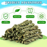 matafat 25pcs Rabbit Timothy Hay Toy for Bunny Small Animal Treats Natural Grass Stick Chew Toys Snacks Molar Teeth Grinding for Guinea Pigs Chinchillas Hamsters