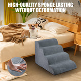 Chic Threads Dog Stairs for High Beds, 4-Step Dog Steps for Couch, Pet Stairs for Small Dogs and Cats, Non-Slip, Stable Indoor Dog Steps for high Bed