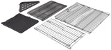Amazon Basics Leakproof Canvas Bottom Guinea Pig Cage, Easy to Clean Small Animal Habitat with Divider Set, Indoor/Outdoor, Portable, No Tools Needed, 47.6"L x 24.2"W x 14"H, Black