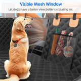 Nentik Back Seat Extender for Dogs with Hard Bottom/Large Space, Waterproof Dog Car Seat Cover Holds 400lbs, Sturdy Nonslip Pet Backseat Hammock for Cars/SUV