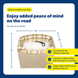 PetSafe Happy Ride Quilted Dog Safety Seat - Dedicated Pet Car Seat for Safer Travel - Elevated Pet Booster for Window Views - Machine Washable Removable Cover - Fits Most Cars
