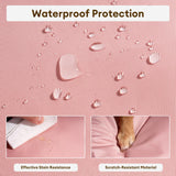 FUNNY FUZZY Dog Car Booster Seat for Small/Medium Dogs up to 25lbs – Waterproof, Non-Slip Base, Safety Leash & Fully Washable Design for Safe and Comfortable Travel (Pink)