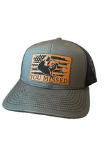 BUBBLEHEAD INK Handmade You Missed Trump 2024 Hat, Patriotic MAGA Conservative Adjustable Baseball Cap, Republican President Adjustable Snapback Structured Headwear (Charcoal/Black)