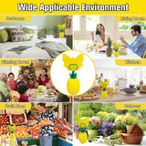 Fruit Fly Trap with Sticker, Upgrade Effective Fly Catcher Gnat Traps for Indoor with Yellow Sticky Pads, Non-Toxic Reusable Gnat Killer Fruit Fly Catcher with Bait for Home, Kitchen, Plant - 6 Pack