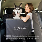 Dog Car Seat Cover with Hard Bottom – Back Seat Extender for Small & Medium Dogs, Waterproof & Non-Slip Hammock, Reinforced & Stable Design with Storage Pockets for Cars, SUVs & Trucks (Black)