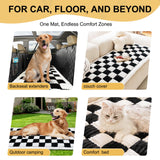 CarChic Backseat Extender Pet Bed Mat, Deluxe Dog Bed for Car Back Seat, Non-Slip Dog Mat for Truck Back Seat Cover with Hard Bottom, Plaid Backseat Dogs Bed for Car Trucks SUVs (57.8" * 26.7" inch)