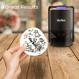 Meet Darkee - The Street Killer for Fruit Flies & Mosquitoes with Auto & Manual Modes, Mighty UV Light | Just Plug in to Catch Gnats in Trap Prison. Use 5 Sticky Bullets to Kill Indoor Pests Wisely.